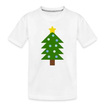 Festlicher Kiefern-Weihnachtsbaum - Kinder Premium Bio T-Shirt - Weiß - Vorne