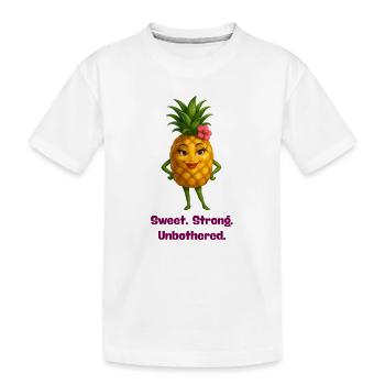Héroïne ananas : Douce, forte, peu impressionnée - T-shirt bio Premium Enfant - blanc - Devant