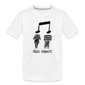 Musik Musiker Musiklehrer Spruch Geschenk Noten  - Kinder Premium Bio T-Shirt - Weiß - Vorne