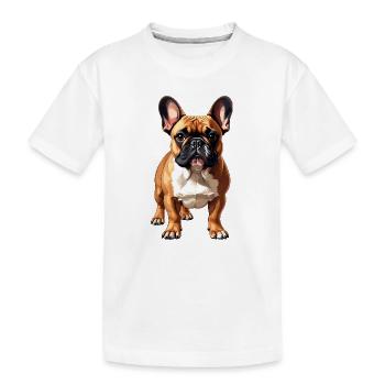 Bouledogue français - T-shirt bio Premium Enfant - blanc - Devant