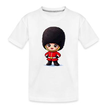 Niedlicher London Palastwächter Cartoon - T-shirt bio Premium Enfant - blanc - Devant