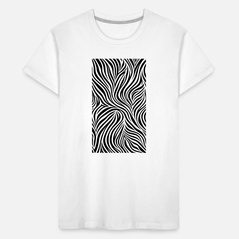 Zebra Stripe Zebra Pattern Stripe Black White Kids' Premium Organic T-Shirt
