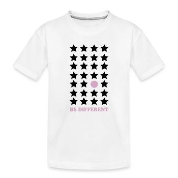 Sois différent – Pastel Point Sois différent - T-shirt bio Premium Enfant - blanc - Devant