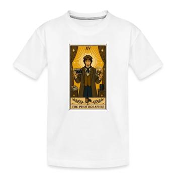 Photographe | Métier de caméraman Tarot - T-shirt bio Premium Enfant - blanc - Devant