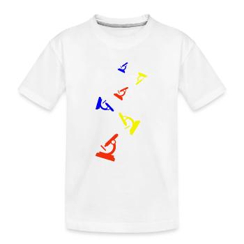 Symbole de l’icône du microscope - T-shirt bio Premium Enfant - blanc - Devant