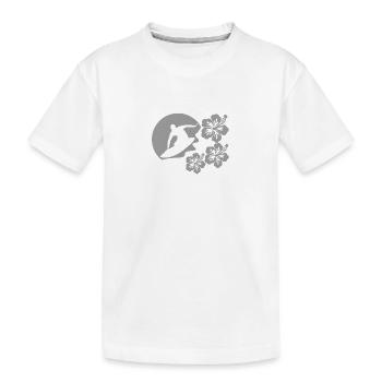 Wellenreiter - Kinder Premium Bio T-Shirt - Weiß - Vorne
