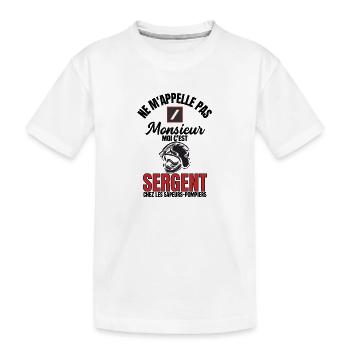 Sergent sapeur pompier - T-shirt bio Premium Enfant - blanc - Devant