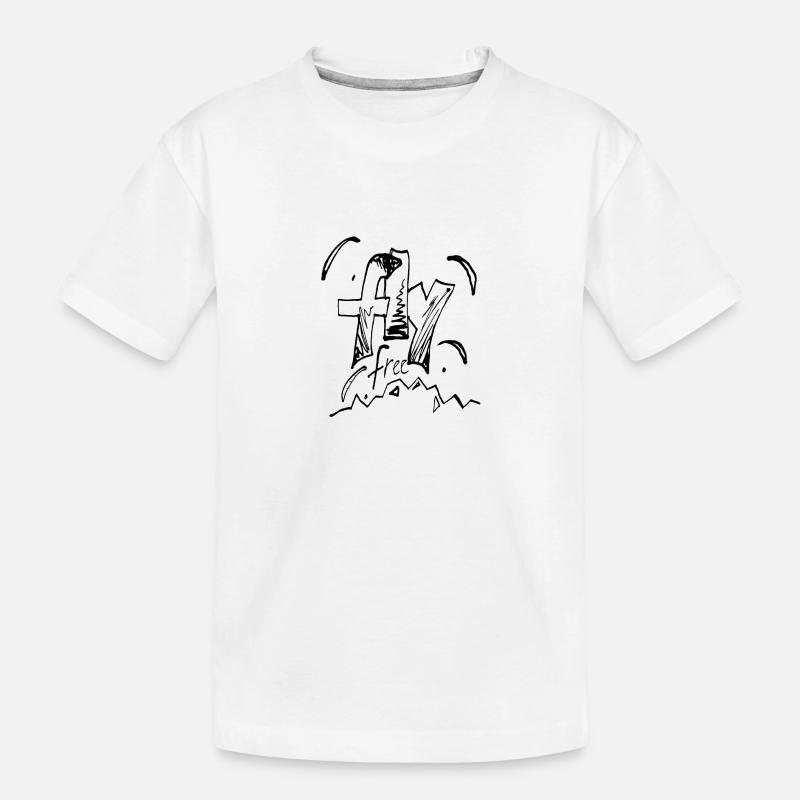 fly free - Kinder Premium Bio T-Shirt - Weiß
