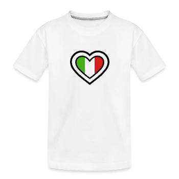Equipes sportives italiennes - Cœur - T-shirt bio Premium Enfant - blanc - Devant