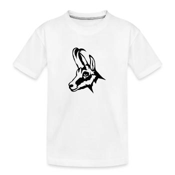 chamois wild animal 1102 - Kids' Premium Organic T-Shirt - white - Front