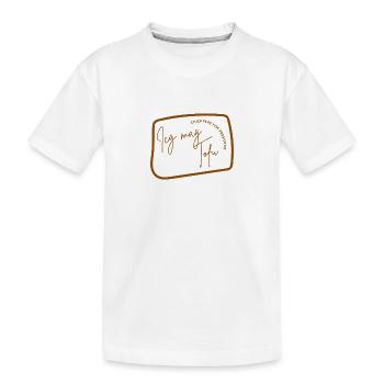 Ich mag Tofu - Kinder Premium Bio T-Shirt - Weiß - Vorne