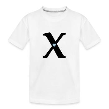 Lettre X Point de départ - T-shirt bio Premium Enfant - blanc - Devant
