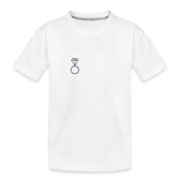 Bague avec diamant - T-shirt bio Premium Enfant - blanc - Devant