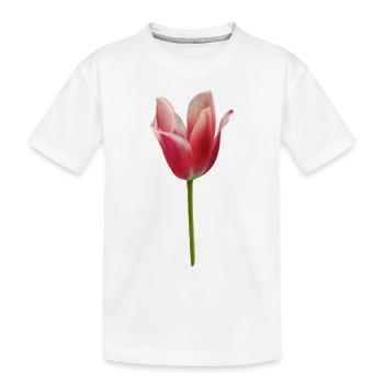 tulipe rose - T-shirt bio Premium Enfant - blanc - Devant