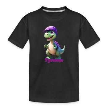 Tyrannosaur - Kids' Premium Organic T-Shirt - black - Front