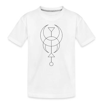 Mond - Moon - Kinder Premium Bio T-Shirt - Weiß - Vorne