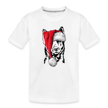 Santa Kai Ken Chiens de Noël Wilsigns - T-shirt bio Premium Enfant - blanc - Devant