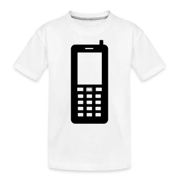 téléphone téléphone mobile retro22 radio téléphone mobile - T-shirt bio Premium Enfant - blanc - Devant