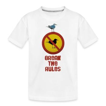 Die Regeln brechen - Kinder Premium Bio T-Shirt - Weiß - Vorne