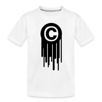 Droit d'auteur - T-shirt bio Premium Enfant - blanc - Devant