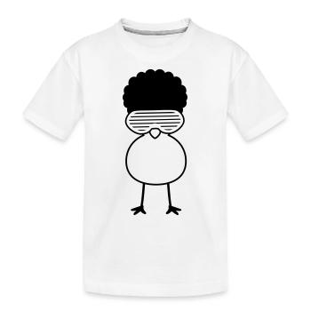 Funky Chick - Kinder Premium Bio T-Shirt - Weiß - Vorne