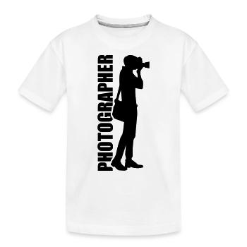 Photographer - Kids' Premium Organic T-Shirt - white - Front
