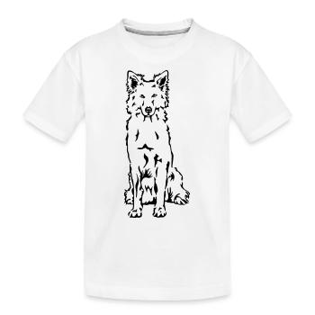 Weisser Schäferhund Berger Blanc Suisse - Kinder Premium Bio T-Shirt - Weiß - Vorne