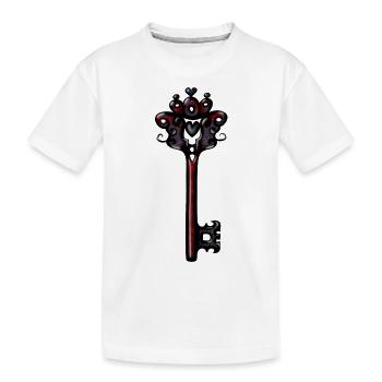 Roter magischer Schlüssel - Kinder Premium Bio T-Shirt - Weiß - Vorne