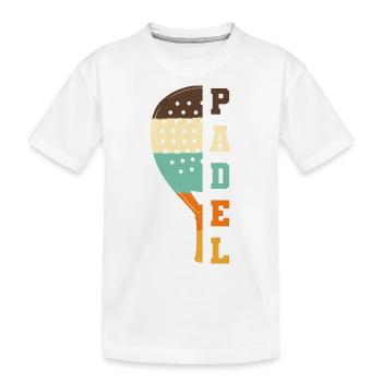 Padel Paddle Racket Tennis Sport I Cadeau - T-shirt bio Premium Enfant - blanc - Devant