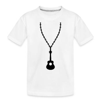 Jewelry Necklace Guitarist Guitar - Kids' Premium Organic T-Shirt - white - Front