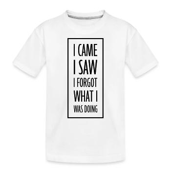 I came saw forget - Kids' Premium Organic T-Shirt - white - Front