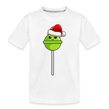 Lollipop Weihnachten Comic Xmas - Kinder Premium Bio T-Shirt - Weiß - Vorne