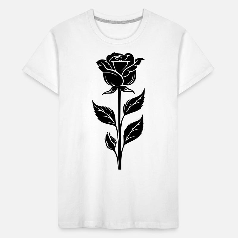 Simple rose design Kids' Premium Organic T-Shirt