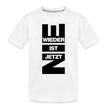 Nie wieder ist jetzt - Gegen Rechts, gegen Hetze - Kinder Premium Bio T-Shirt - Weiß - Vorne
