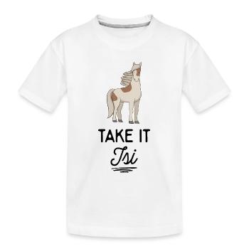 Cheval d’Islande - T-shirt bio Premium Enfant - blanc - Devant