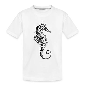 hippocampe rétro vintage illustration de l’eau LOL - T-shirt bio Premium Enfant - blanc - Devant