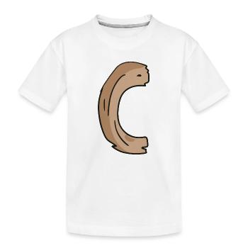 Lettre C Bois Bois Lettre Nom - T-shirt bio Premium Enfant - blanc - Devant