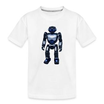 Roboter - Kinder Premium Bio T-Shirt - Weiß - Vorne