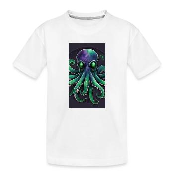 Octopus cosmique émeraude - T-shirt bio Premium Enfant - blanc - Devant