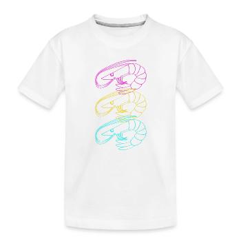 Shrimp Languste Meeresfrüchte Krabbe - Kinder Premium Bio T-Shirt - Weiß - Vorne