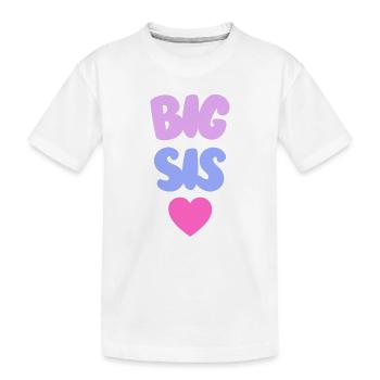 Big Sis Love - Kinder Premium Bio T-Shirt - Weiß - Vorne