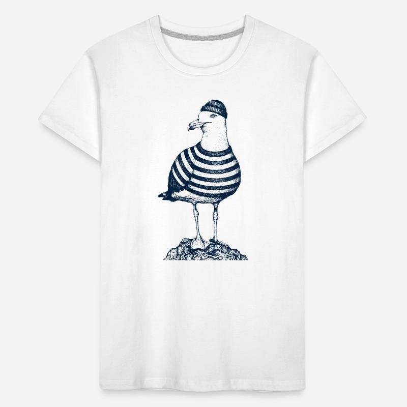 Möwe mit Pulli Kinder Premium Bio T-Shirt