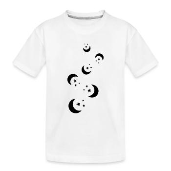 Icône de lune - T-shirt bio Premium Enfant - blanc - Devant
