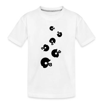 Football Helmet icon - Kids' Premium Organic T-Shirt - white - Front