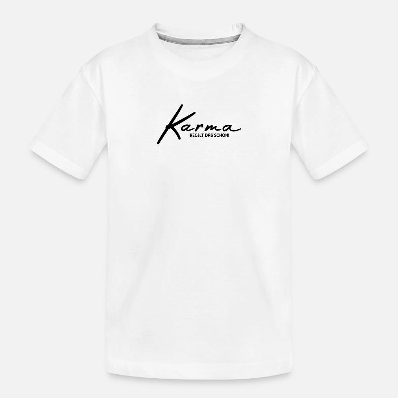 Karma - regel das schon! - Kinder Premium Bio T-Shirt - Weiß