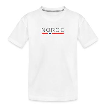 Norwegen - Kinder Premium Bio T-Shirt - Weiß - Vorne