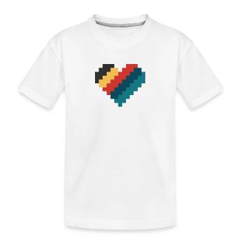 Coeur Pixel Rétro - T-shirt bio Premium Enfant - blanc - Devant