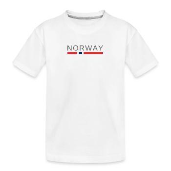 Norwegen - Kinder Premium Bio T-Shirt - Weiß - Vorne
