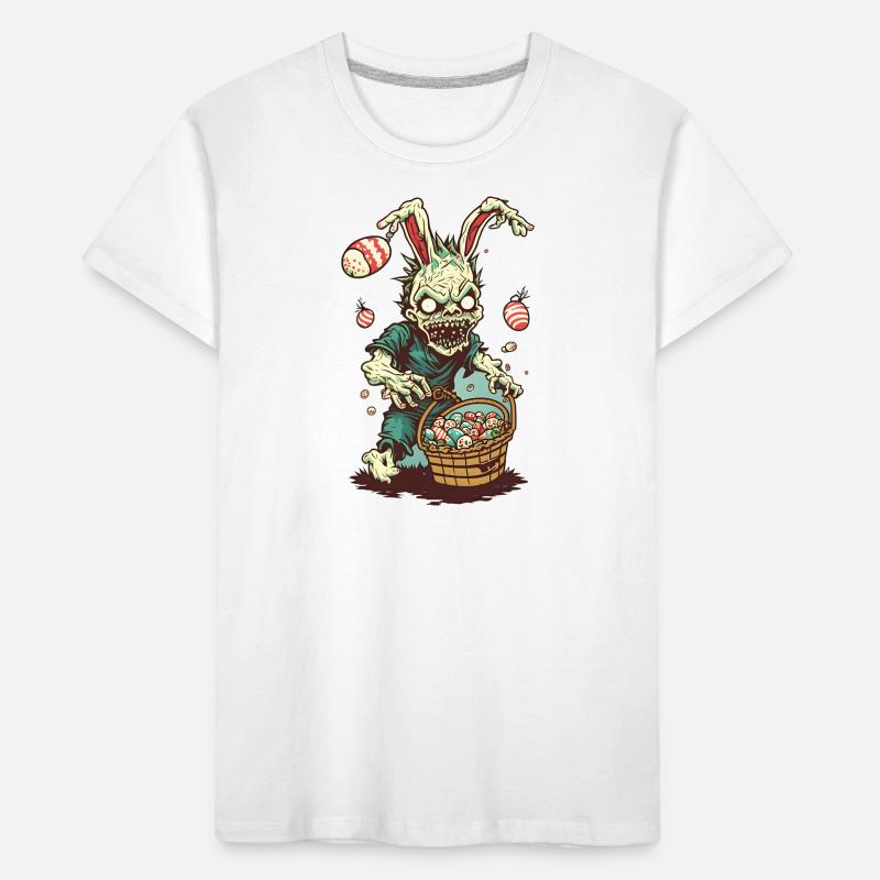 Zombie Easter with Easter Basket Kids' Premium Organic T-Shirt