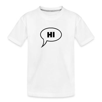 Salut Bonjour Servus salutations dans une bulle - T-shirt bio Premium Enfant - blanc - Devant